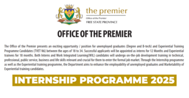 Graduate Internship at Office of the Premier 2025